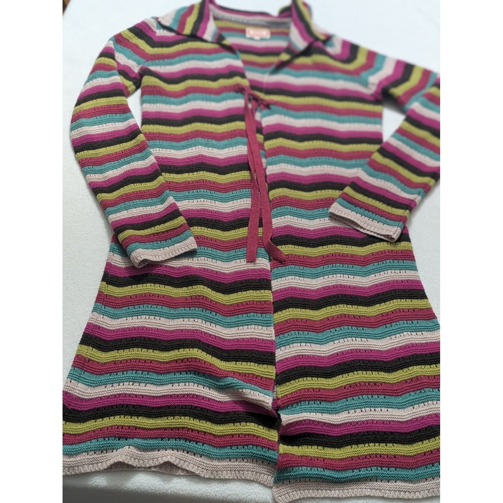 Avoca Anthology Cardigan Long Line Sweater Midweight Lagenlook Boho Sz 3 Medium